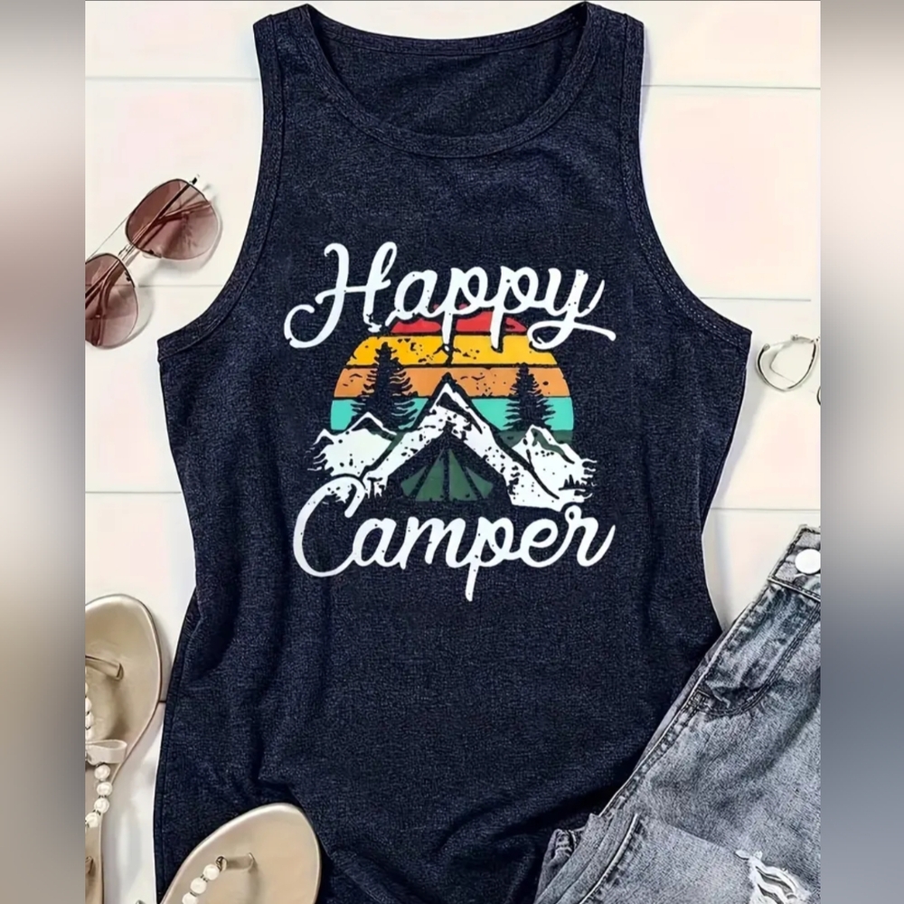 Happy camper tank top